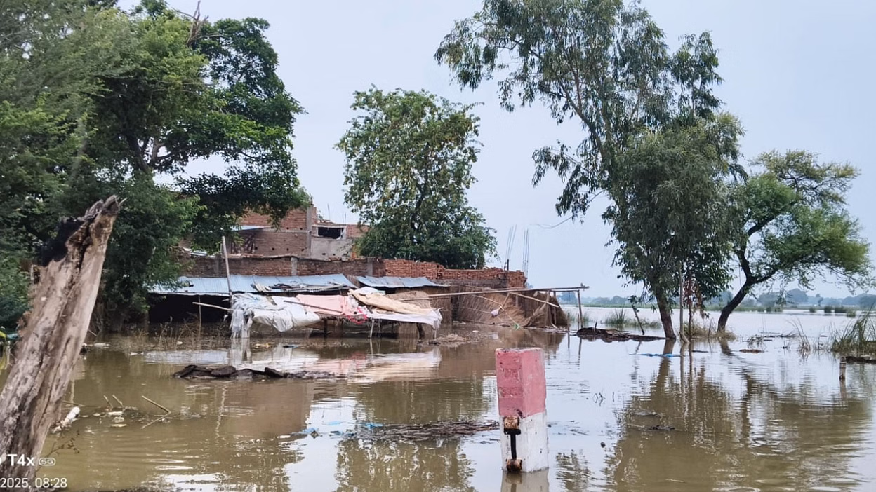 Ballia: टोंस नदी का कहर, बाढ़ का पानी आबादी में घुसा