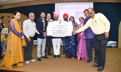 लायन तिलोकचंद बरड़िया को लाइफटाइम अचीवमेंट अवॉर्ड से सम्मानित