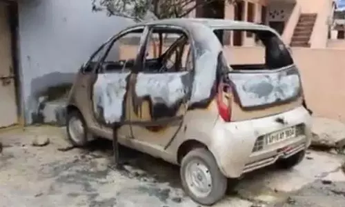 जीडीमेटला में नशे में धुत व्यक्ति ने तोड़फोड़ की, वाहन में आग लगा दी