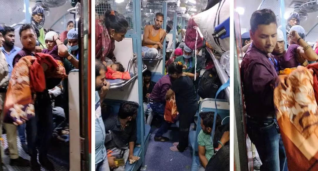 चलती ट्रेन में प्रसव, ग्वालियर के पास महिला ने जन्म दिया स्वस्थ शिशु को चलती ट्रेन में प्रसव, ग्वालियर के पास महिला ने जन्म दिया स्वस्थ शिशु को