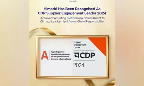 हिमाद्री को ‘A’ रेटिंग, CDP सप्लायर एंगेजमेंट लीडर घोषित हिमाद्री को ‘A’ रेटिंग, CDP सप्लायर एंगेजमेंट लीडर घोषित