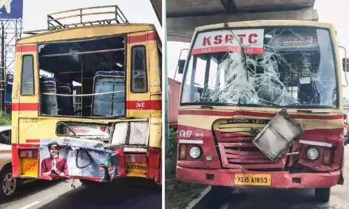 Kerala : राष्ट्रीय राजमार्ग पर बस दुर्घटना, करीब 20 यात्री घायल Kerala : राष्ट्रीय राजमार्ग पर बस दुर्घटना, करीब 20 यात्री घायल