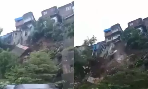 भांडुप में भूस्खलन से इमारत मलबे में तब्दील, वीडियो में आपदा की सच्चाई