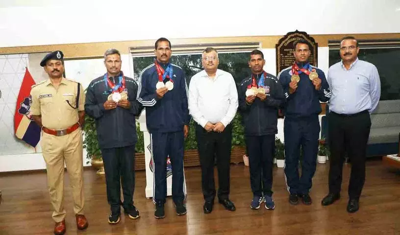 DGP ने विश्व पुलिस एवं अग्निशमन खेलों के विजेताओं को बधाई दी DGP ने विश्व पुलिस एवं अग्निशमन खेलों के विजेताओं को बधाई दी