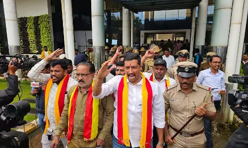सदस्य ने मराठी में दस्तावेज मांगा: कन्नड़ कार्यकर्ताओं का विरोध प्रदर्शन
