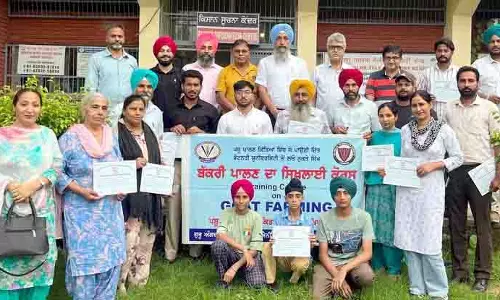 Ludhiana: पशु चिकित्सालय में सप्ताह भर चलने वाला बकरी पालन प्रशिक्षण समाप्त Ludhiana: पशु चिकित्सालय में सप्ताह भर चलने वाला बकरी पालन प्रशिक्षण समाप्त