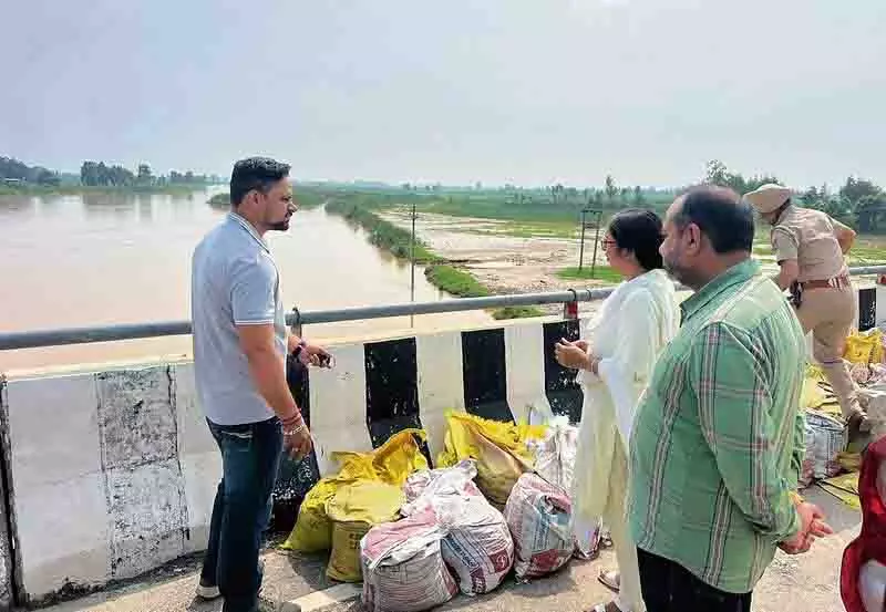 बाढ़ की तैयारियों की समीक्षा के लिए SDM ने मांड क्षेत्रों का दौरा किया बाढ़ की तैयारियों की समीक्षा के लिए SDM ने मांड क्षेत्रों का दौरा किया