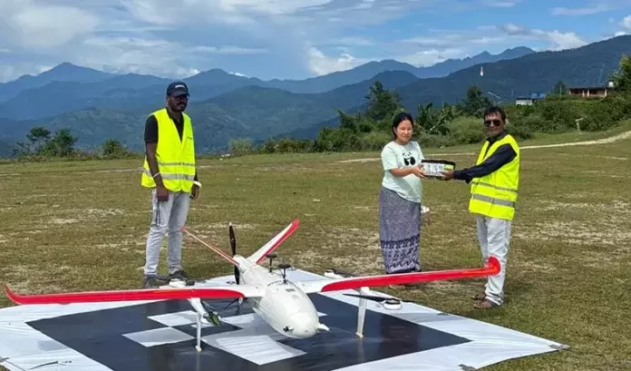 Arunachal: ड्रोन द्वारा टीके वितरित किए गए Arunachal: ड्रोन द्वारा टीके वितरित किए गए