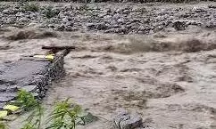 Himachal Pradesh: अस्थायी पुलिया से फिसलकर महिला पानी में गिरी Himachal Pradesh: अस्थायी पुलिया से फिसलकर महिला पानी में गिरी
