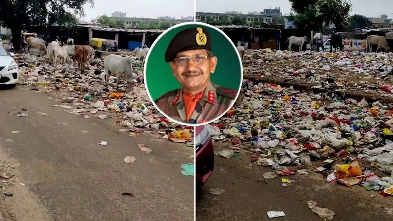 गुरुग्राम में कूड़े की समस्या वायरल, सेना के पूर्व सैनिक की व्यंग्यात्मक पोस्ट से आक्रोश गुरुग्राम में कूड़े की समस्या वायरल, सेना के पूर्व सैनिक की व्यंग्यात्मक पोस्ट से आक्रोश