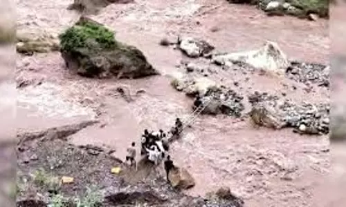 Himachal: राशन ले जा रही महिला अचानक लकड़ी के पुल से फिसली, मची अफरा-तफरी
