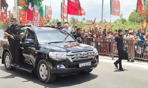 गंगईकोंडा चोलपुरम में प्रधानमंत्री मोदी का रोड शो