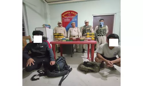 चुराचांदपुर में ब्राउन शुगर रखने के आरोप में पुलिस ने दो लोगों को किया गिरफ्तार