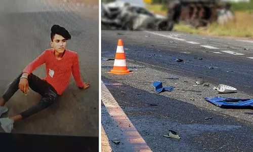 Indore : तेज रफ्तार कार ने बाइक को टक्कर मारी, युवक की मौत, चचेरा भाई घायल Indore : तेज रफ्तार कार ने बाइक को टक्कर मारी, युवक की मौत, चचेरा भाई घायल