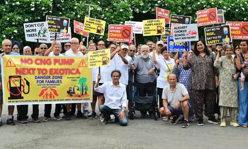 Gurugram : पॉश गोल्फ कोर्स रोड इलाके के निवासियों ने प्रस्तावित सीएनजी स्टेशन का विरोध किया