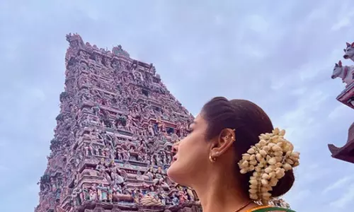 रवीना टंडन पहुंची मदुरै