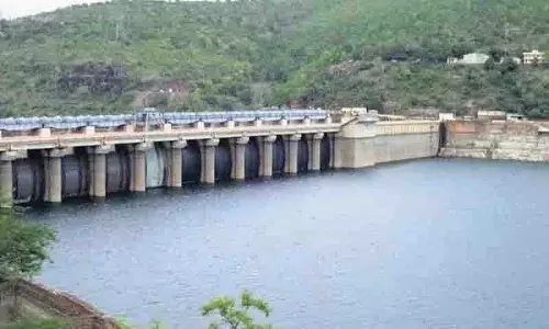 Srisailam जलाशय में बढ़ती बाढ़