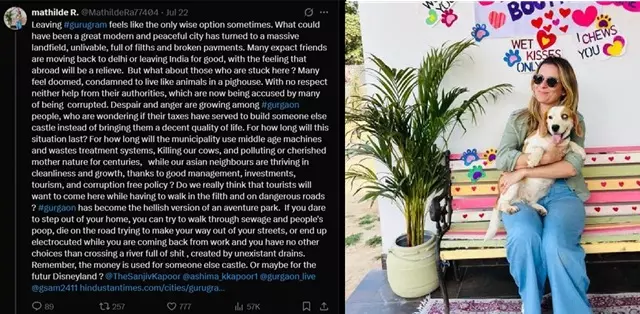 Gurugram: फ्रांसीसी महिला ने गुरुग्राम की गंदगी पर जताई नाराजगी Gurugram: फ्रांसीसी महिला ने गुरुग्राम की गंदगी पर जताई नाराजगी