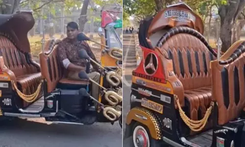 शख्स ने ऑटो को बनाया लग्जरी गाड़ी, देखें वायरल हुआ VIDEO