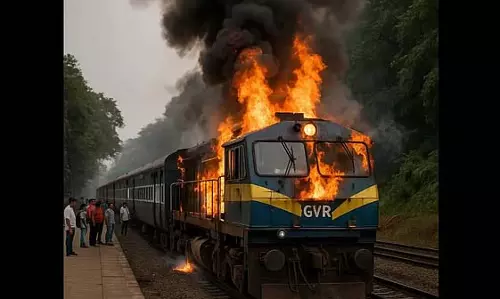 Dabolim में वास्को-कुलेम ट्रेन के इंजन में मामूली आग लगने से यात्री फंसे Dabolim में वास्को-कुलेम ट्रेन के इंजन में मामूली आग लगने से यात्री फंसे