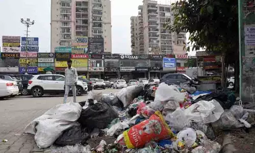 कलेक्टरों की हड़ताल जारी रहने से Zirakpur कूड़े के ढेर में दबा कलेक्टरों की हड़ताल जारी रहने से Zirakpur कूड़े के ढेर में दबा