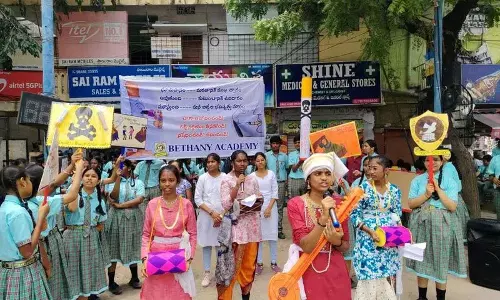 Bethany Academy में तंबाकू के नुकसान पर जागरूकता रैली