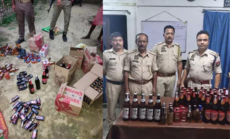 Assam: आबकारी विभाग ने जोरहाट में छापेमारी कर 1,900 लीटर अवैध शराब जब्त की Assam: आबकारी विभाग ने जोरहाट में छापेमारी कर 1,900 लीटर अवैध शराब जब्त की