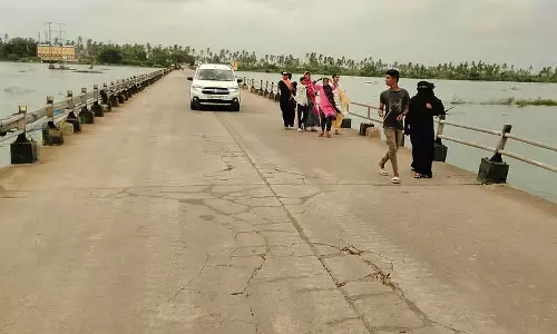 तुंगभद्रा नदी का जलस्तर घटा: यातायात की अनुमति