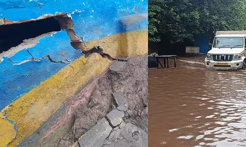 भारी बारिश के कारण हावड़ा में बाढ़