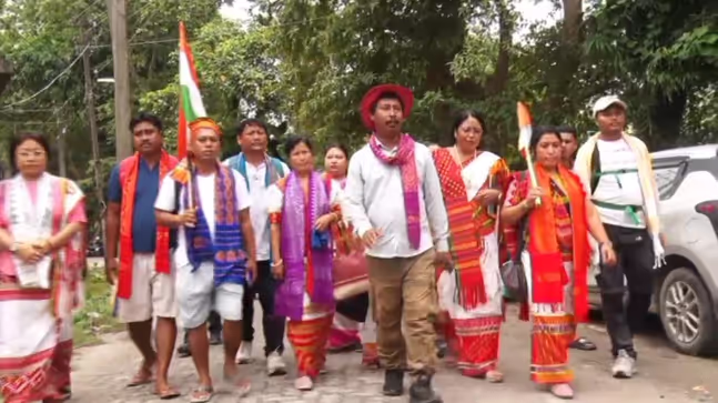 शांति समझौते की मांग को लेकर टिपरा मोथा की दिल्ली कूच यात्रा शुरू