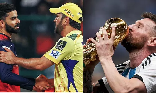 वानखेड़े स्टेडियम में मेसी-कोहली-धोनी की त्रिकोणीय क्रिकेट मुठभेड़ वानखेड़े स्टेडियम में मेसी-कोहली-धोनी की त्रिकोणीय क्रिकेट मुठभेड़