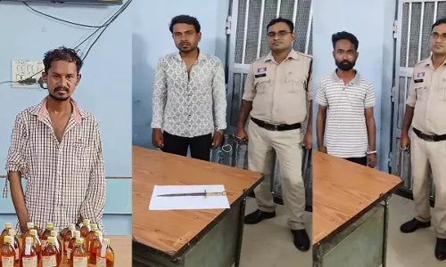 पुलिस ने नशे के सौदागर और चाकूबाजों पर कसा शिकंजा, तीन आरोपी गिरफ्तार
