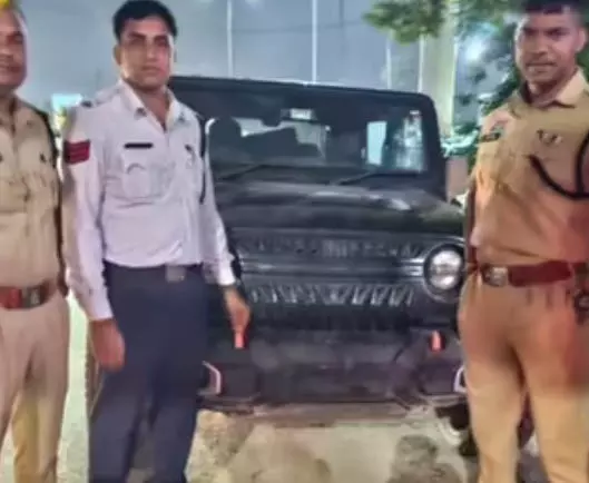 थार का 13 हजार चालान कटा, रायपुर पुलिस ने की कार्रवाई थार का 13 हजार चालान कटा, रायपुर पुलिस ने की कार्रवाई