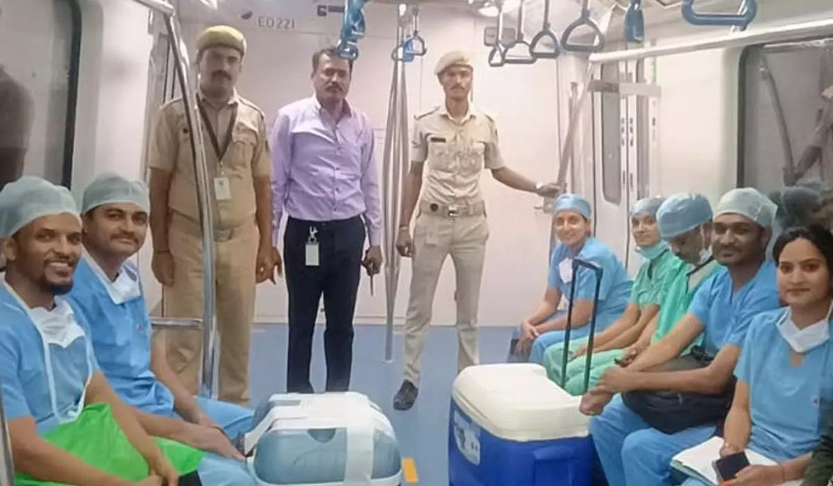 बेंगलुरु मेट्रो ने रचा इतिहास, पहली बार मेट्रो से हुआ अंग परिवहन बेंगलुरु मेट्रो ने रचा इतिहास, पहली बार मेट्रो से हुआ अंग परिवहन