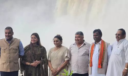 विधायक भावना बोहरा ने चित्रकोट जलप्रपात के मनोहारी दृश्य की तारीफ की विधायक भावना बोहरा ने चित्रकोट जलप्रपात के मनोहारी दृश्य की तारीफ की