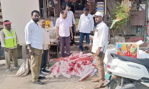 VMC ने 907.83 किलोग्राम एकल-उपयोग प्लास्टिक जब्त किया