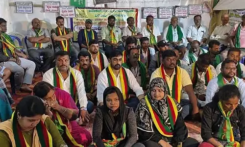 Anekal : किसानों के संघर्ष को 24 दिन पूरे
