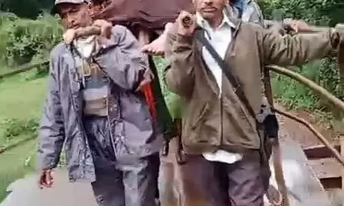 सुविधाओं का अभाव: मरीज को 8 किमी तक पैदल ले जाना