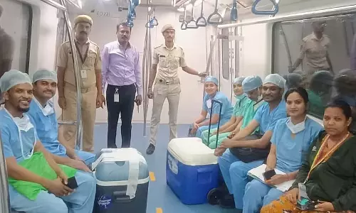 Bengaluru में पहली बार मेट्रो ट्रेन में लिवर का परिवहन किया