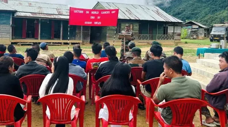 Assam  राइफल्स ने मिमी गांव में कैंसर जागरूकता को बढ़ावा दिया