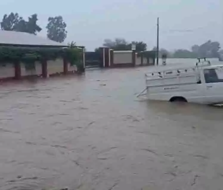 Abohar village में बाढ़ जैसे हालात Abohar village में बाढ़ जैसे हालात