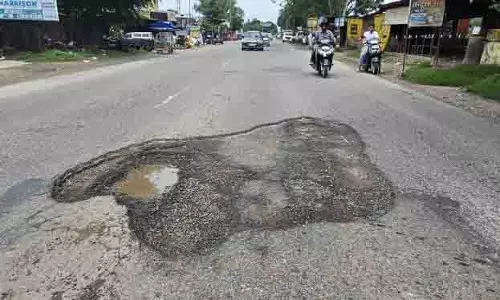 Kiratpur Sahib-Nangal सड़क पर गड्ढे, यात्रियों के लिए दुःस्वप्न
