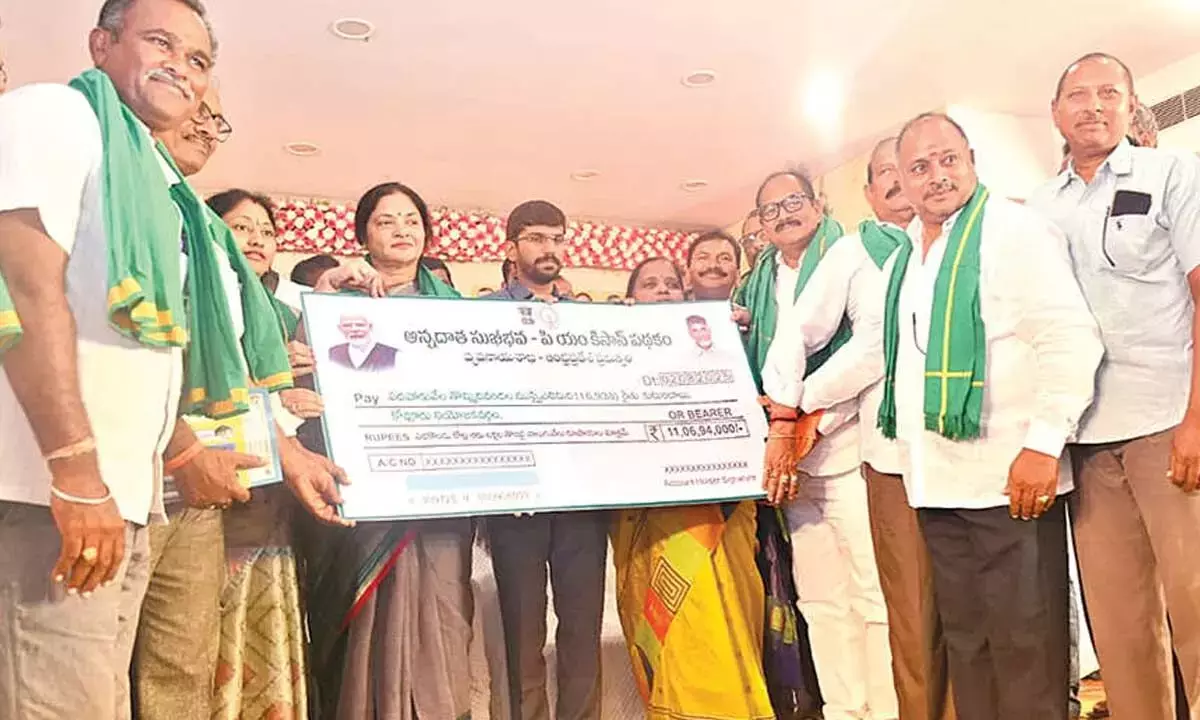 Andhra: किसानों ने अन्नदाता सुखीभवा योजना के कार्यान्वयन पर खुशी व्यक्त की