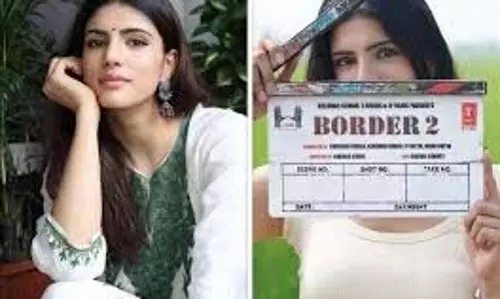 मेधा राणा ने शुरू की बॉर्डर 2 की शूटिंग, सेट से तस्वीरें शेयर कीं