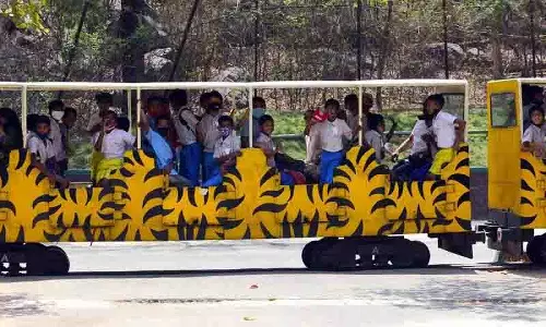 Hyderabad Zoo नई पर्यावरण-अनुकूल इलेक्ट्रिक टॉय ट्रेन के साथ पर्यावरण-अनुकूल हो गया Hyderabad Zoo नई पर्यावरण-अनुकूल इलेक्ट्रिक टॉय ट्रेन के साथ पर्यावरण-अनुकूल हो गया