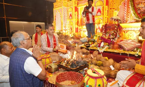 MP बृजमोहन अग्रवाल ने माँ बनभौरी देवी के दर्शन किए