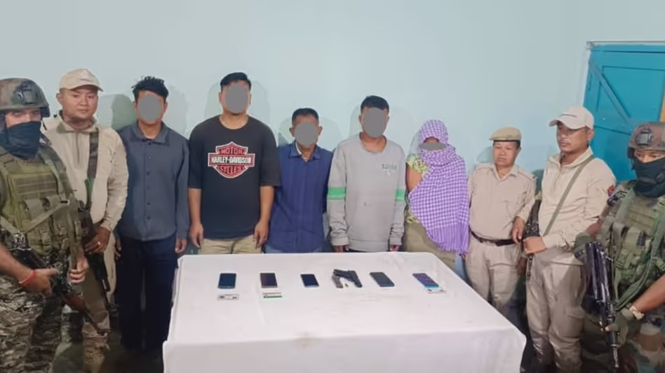 Manipur में कार्रवाई के दौरान चार प्रतिबंधित समूहों के आठ उग्रवादी गिरफ्तार