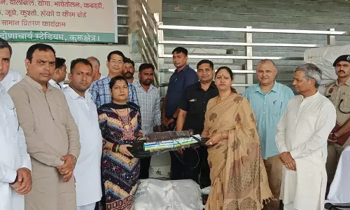लाडवा विधानसभा क्षेत्र के 111 गांवों में खेल सामग्री वितरित