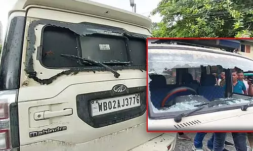 Cooch Behar में शुभेंदु की कार पर हमले का आरोप