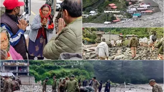 उत्तरकाशी में बादल फटने से बाढ़, 5 की मौत, 11 सेना के जवान लापता उत्तरकाशी में बादल फटने से बाढ़, 5 की मौत, 11 सेना के जवान लापता
